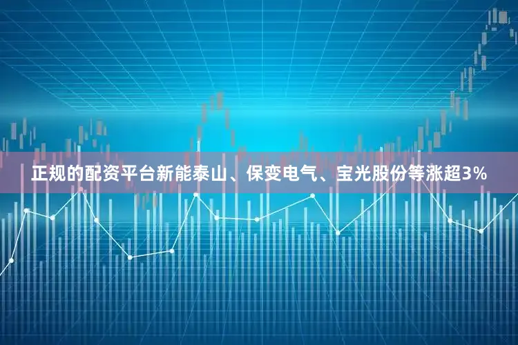 正规的配资平台新能泰山、保变电气、宝光股份等涨超3%